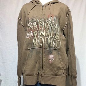 National finals rodeo sweatshirt, light brown large, fits like an extra large.
